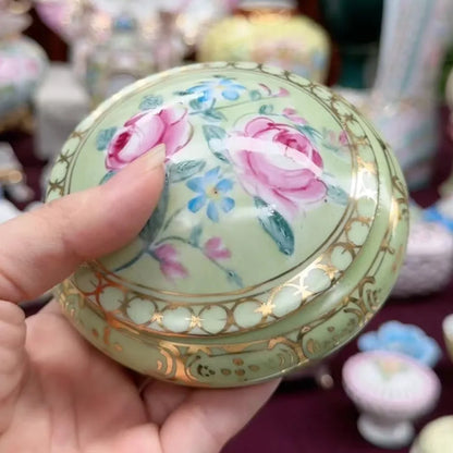 Ceramics Flower Jewelry Storage Box Vase Teapot Flower Basket Jewelry Case Storage Jewelry Organizer Display Home Decor Ornament