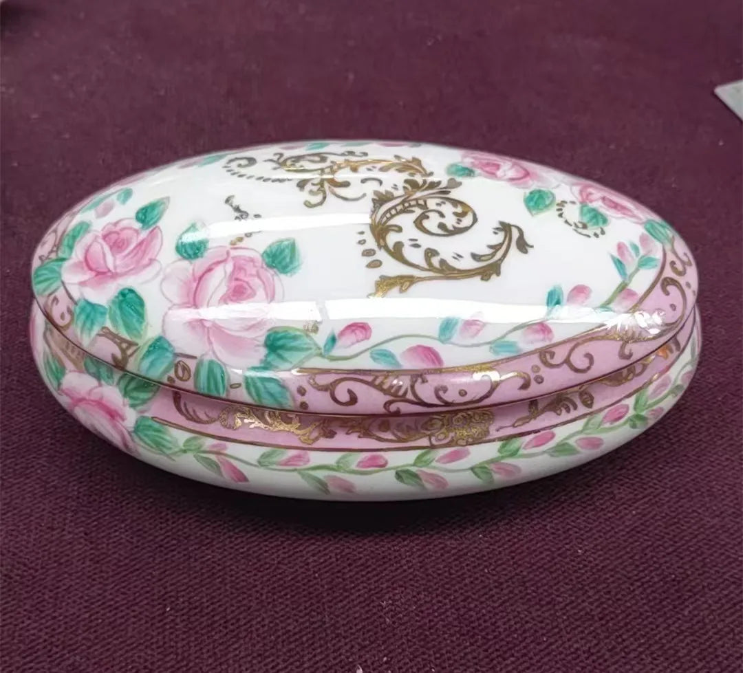 Ceramics Flower Jewelry Storage Box Vase Teapot Flower Basket Jewelry Case Storage Jewelry Organizer Display Home Decor Ornament